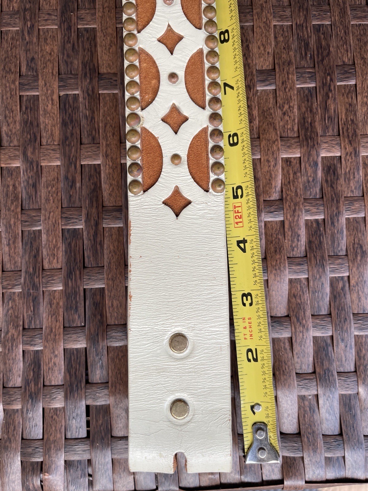 S M Upcycled Leather And Suede Belt Cream Brown By Nyovee 32