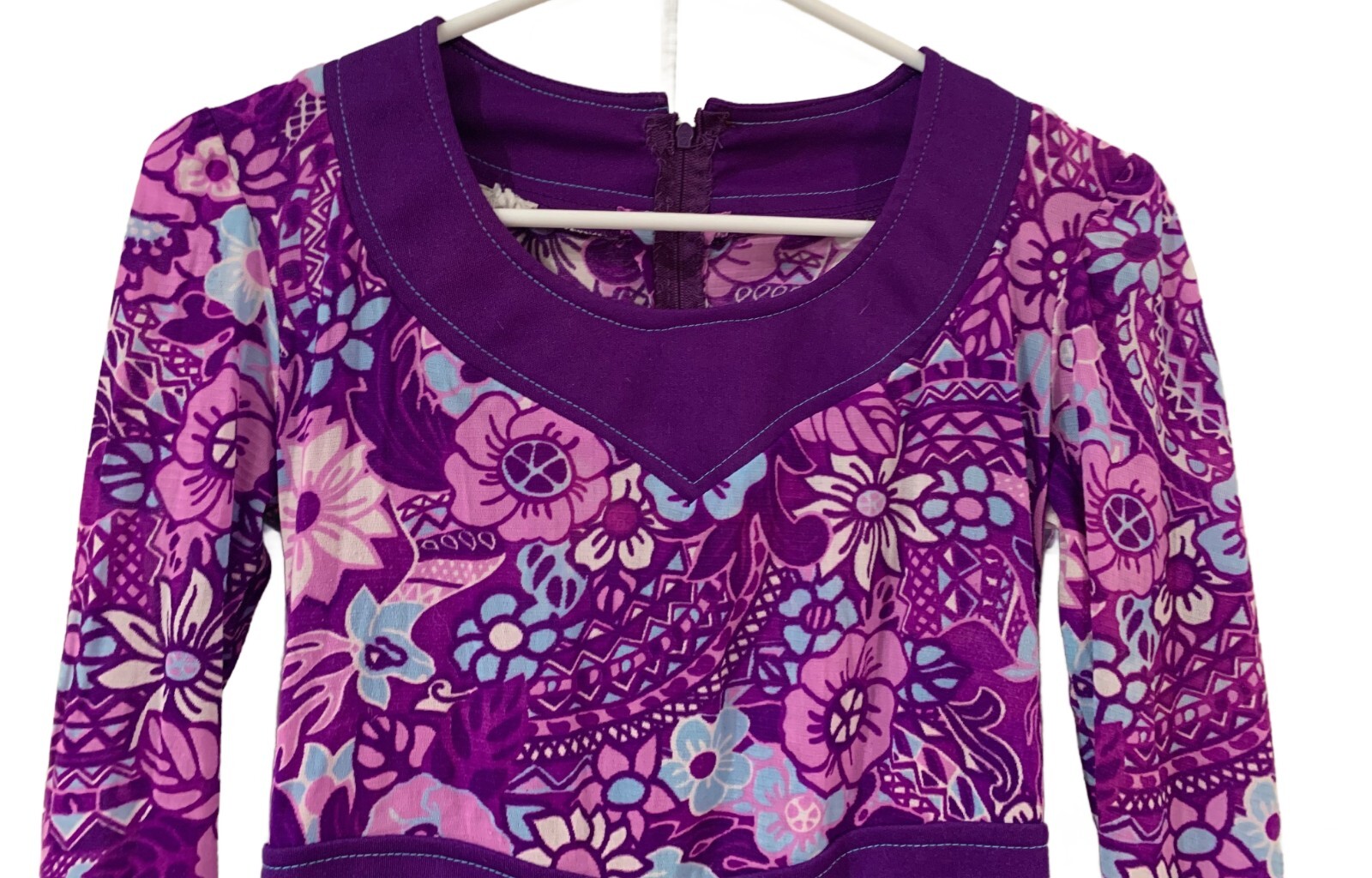 Clearance! XS S Mikey Jrs Mod Floral Deer Novelty Psychedelic Twiggy Mini Dress