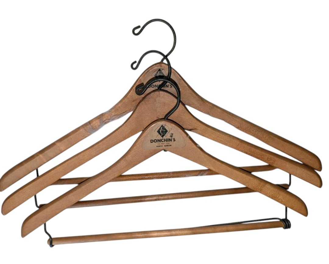 Vintage Donchins – WISHBONE BATTS Wooden Suit Hangers 3, Grand Rapids, MI