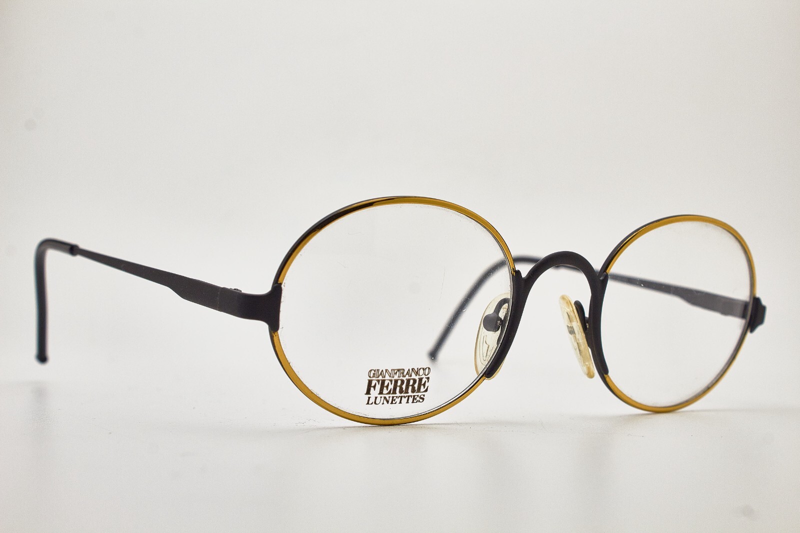 Vintage GIANFRANCO FERRE Slim Metal Oval Eyeglasses 90s | Office Siren Old Money