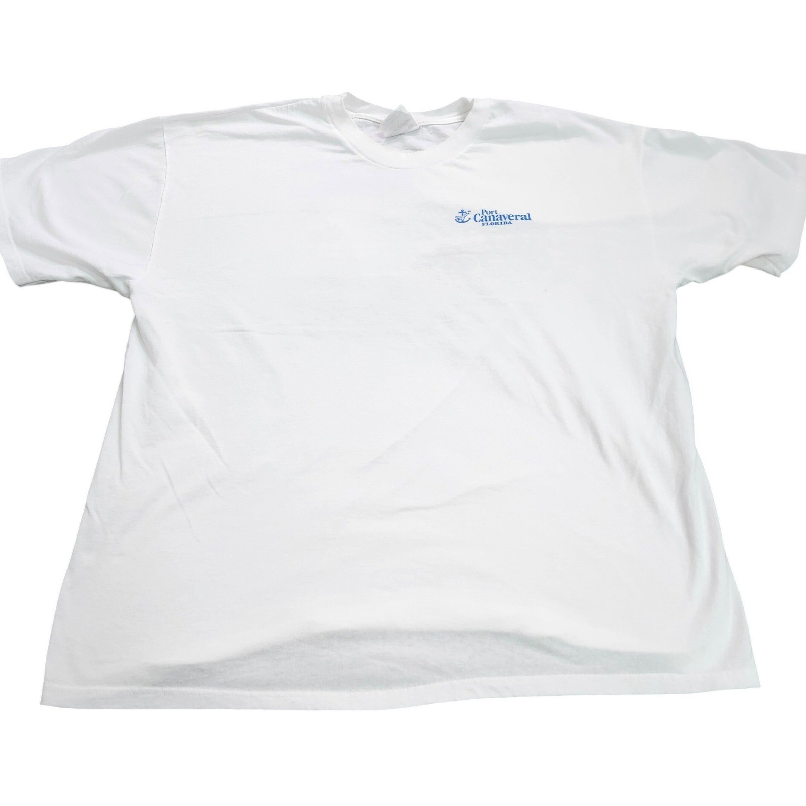 Vintage Hanes Port Canaveral Florida Cruise Theme Park Graphic T-Shirt White XL