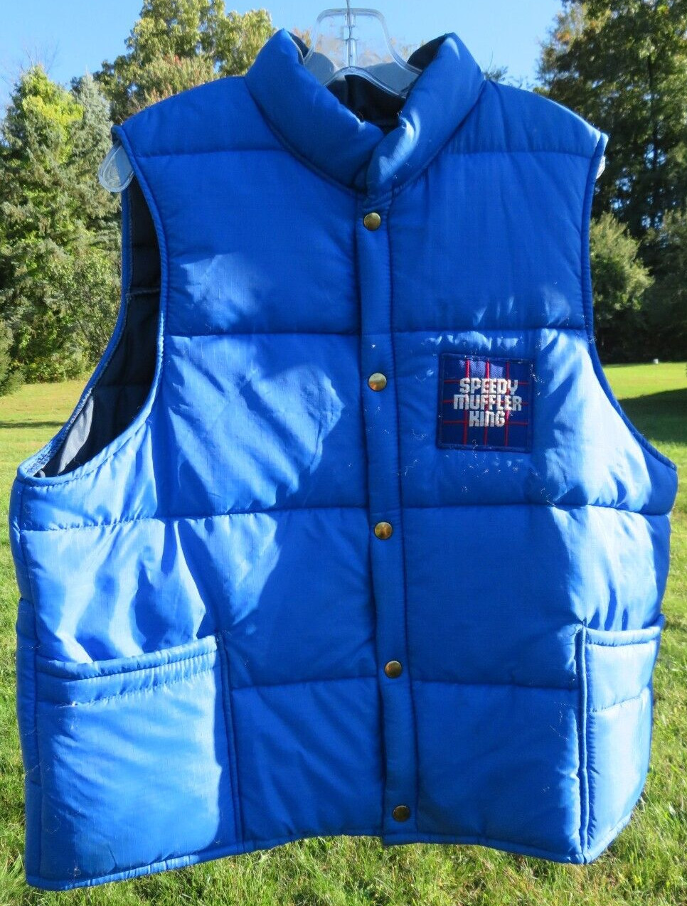 Vintage 1970s MIDAS SPEEDY MUFFLER KING Auto Truck Driver Sport Vest Coat Jacket
