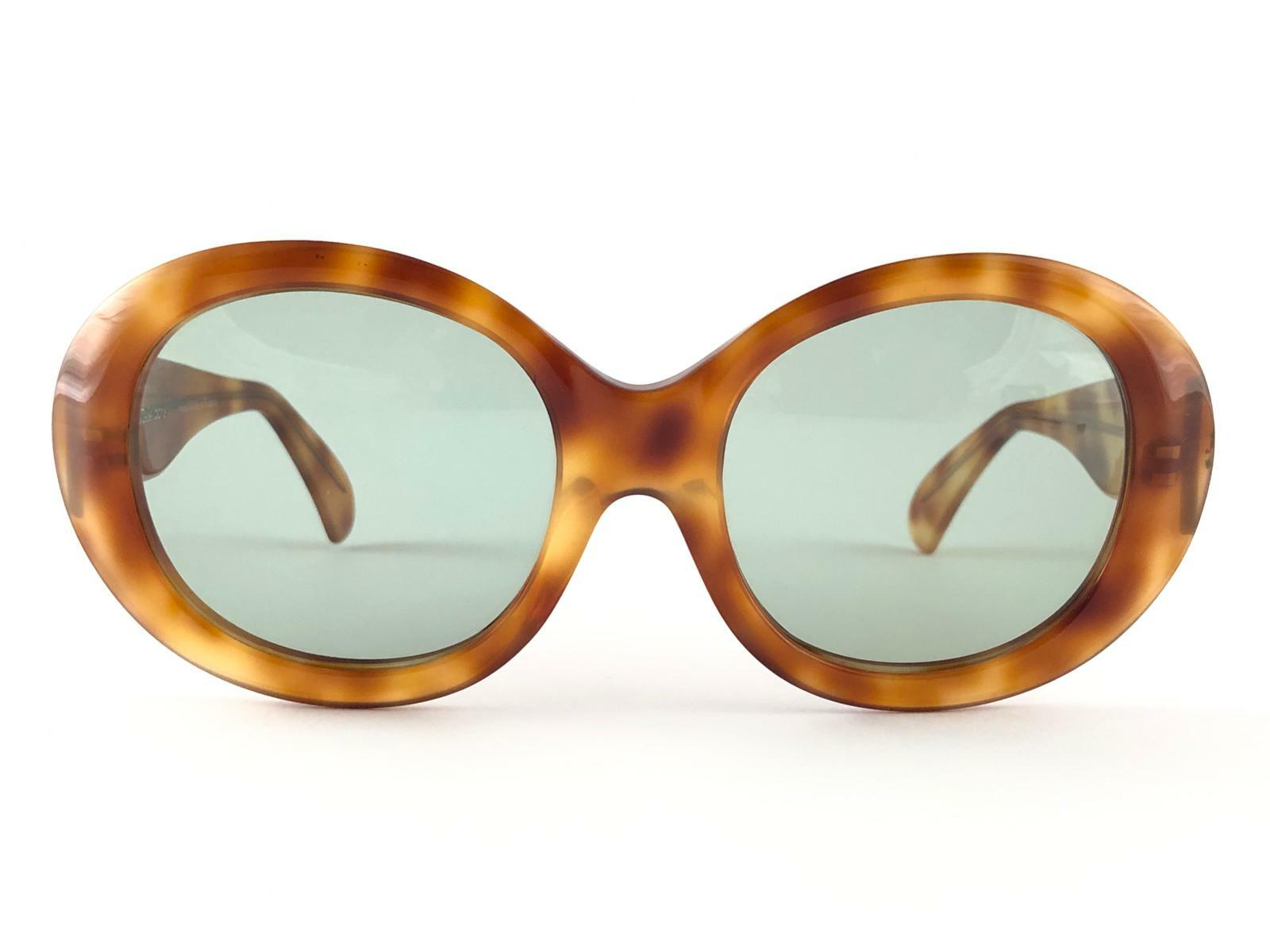 NEW VINTAGE MONTANA 581 OVAL TORTOISE GREEN LENSES FRAME FRANCE SUNGLASSES