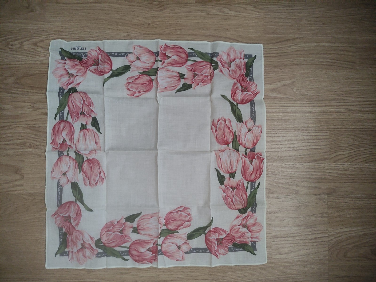 New Vintage Renoma Paris Handkerchief Floral Pattern