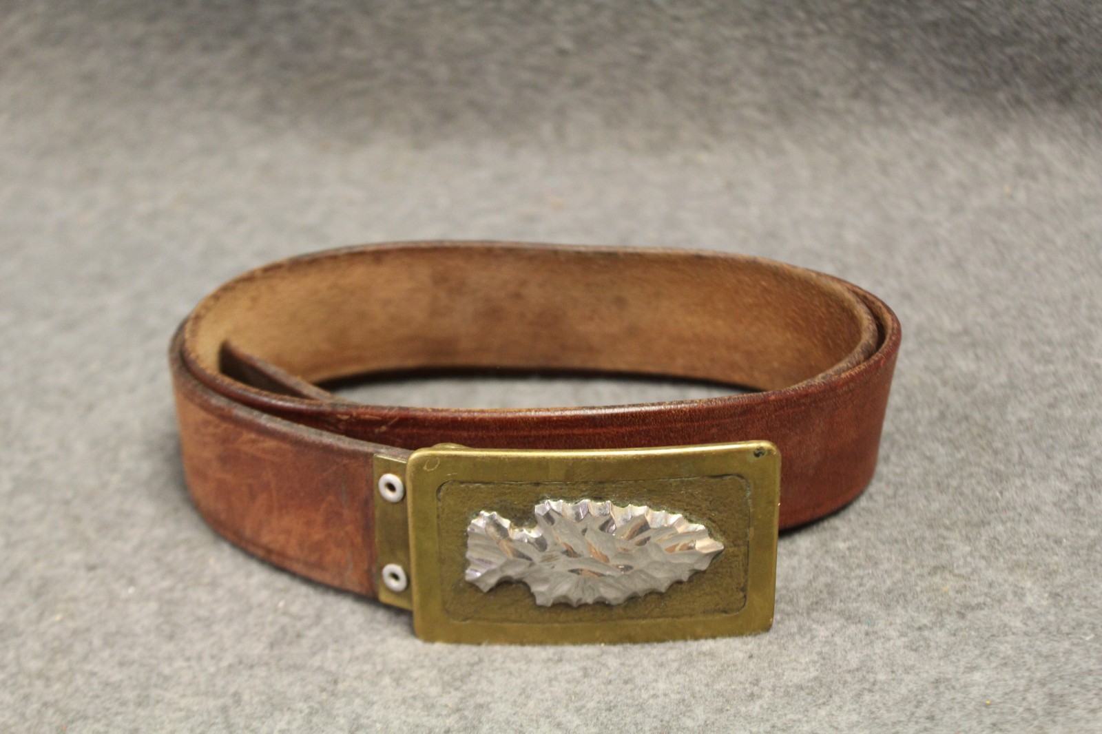VINTAGE Brass and Silver ARROWHEAD Belt Buckle Sterling, Stainless?