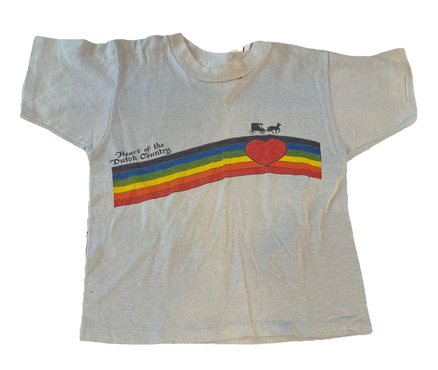 Vtg 80’s Kids HEART OF THE DUTCH COUNTRY T-shirt Single Stitch Sz 2-4 USA