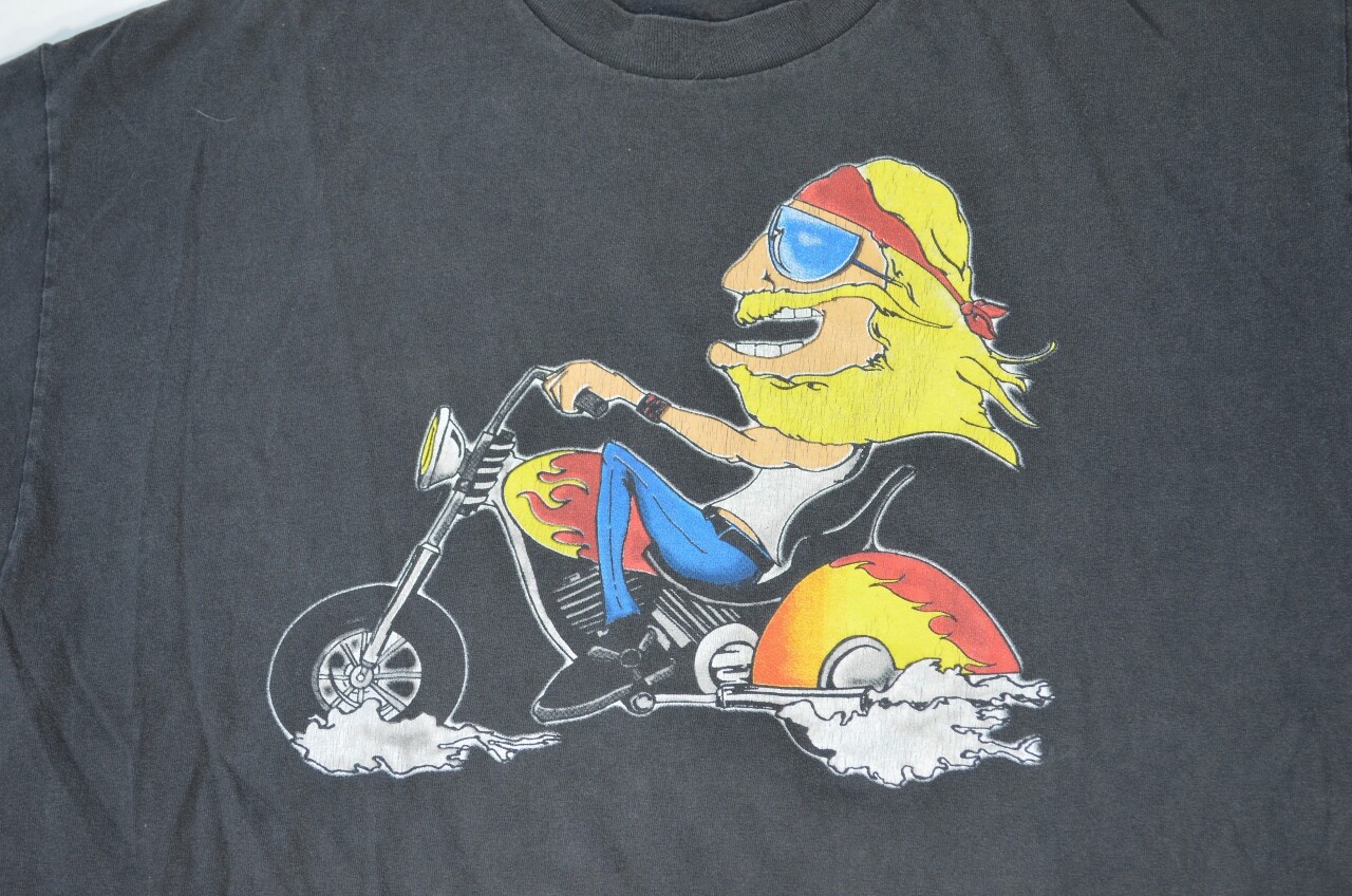 MBNA Motorsports Vintage Motorcycle Black Faded Distressed XL Shirt Double Sided