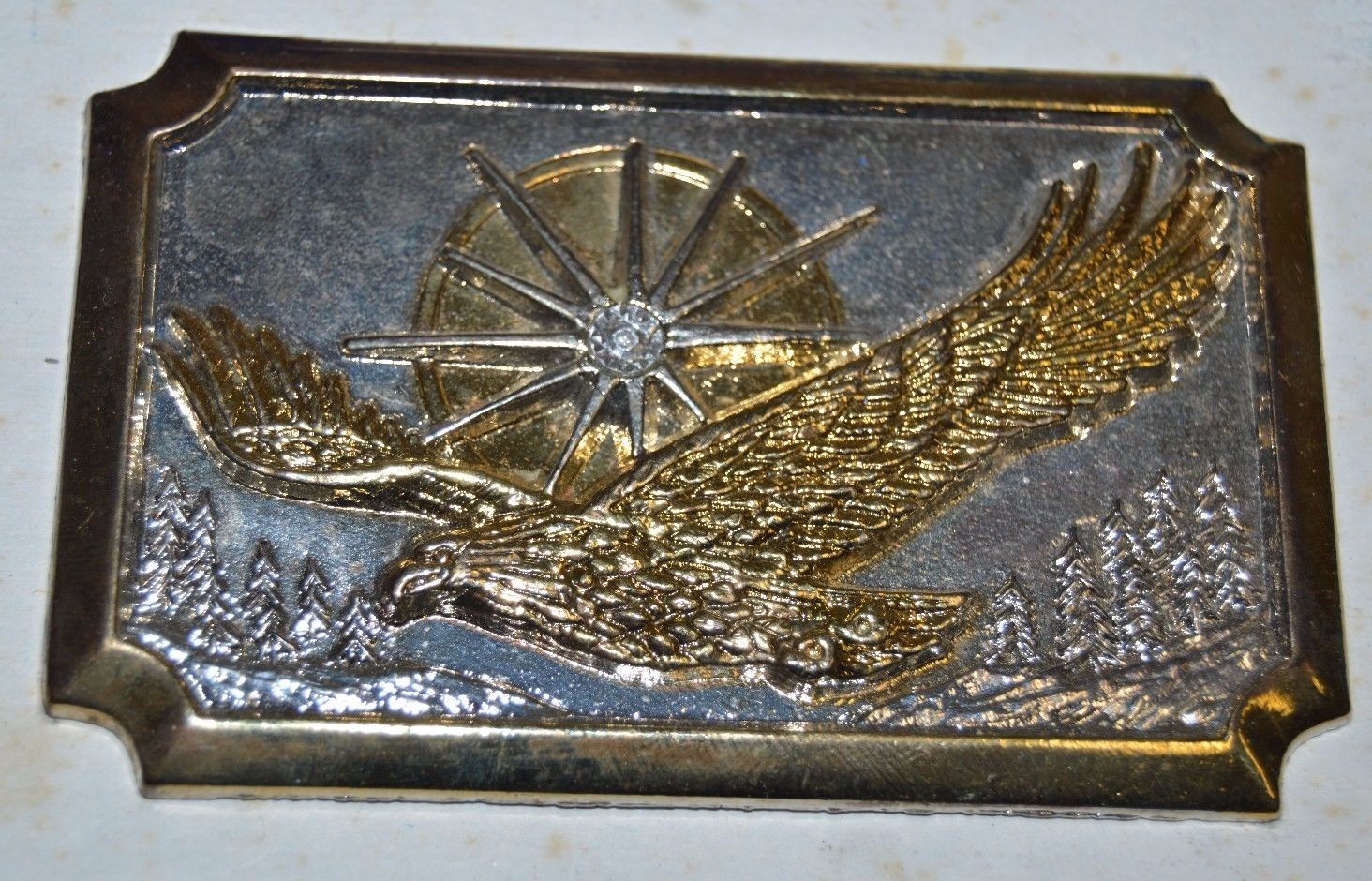 Original Vintage Limited Eagle Diamond Stars & Sun Belt Buckle & VHTF Box & COA