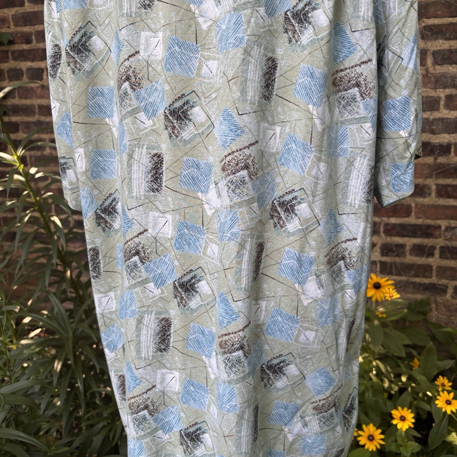 Vintage J. Ferrar “Washable Rayon” Button Modern Mod Shirt – Size XLT 17-17.5