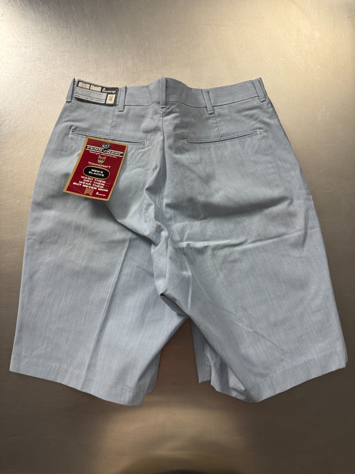 Vintage Pennys TownCraft Penn-Prest Deadstock Shorts Light Blue Tag W32