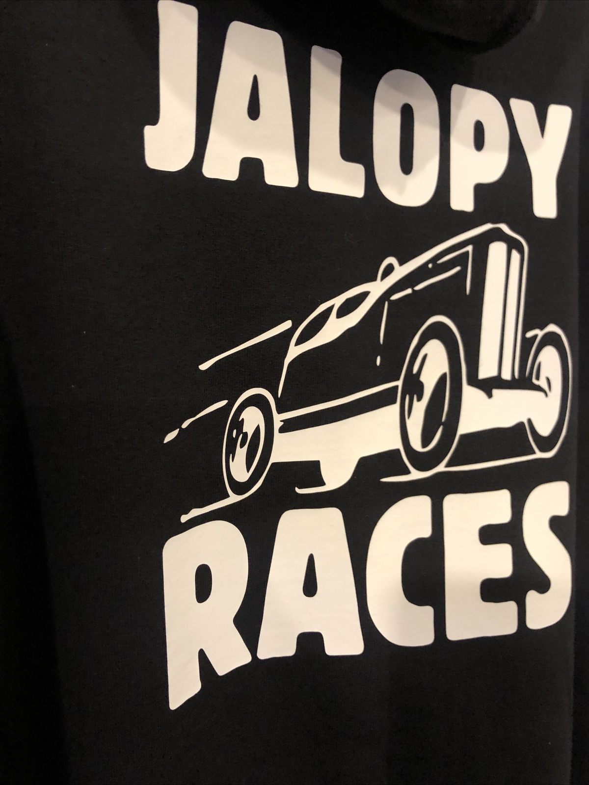 ANY SIZE Jalopy Races Mens Hoodie No Tags Retro Hot Rod Jacket Hotrodding