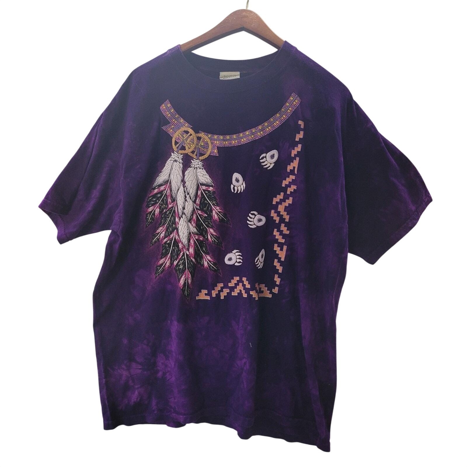 Ragtops Sportswear Graphic T-Shirt Mens XL Purple Excellent Southwestern Boho