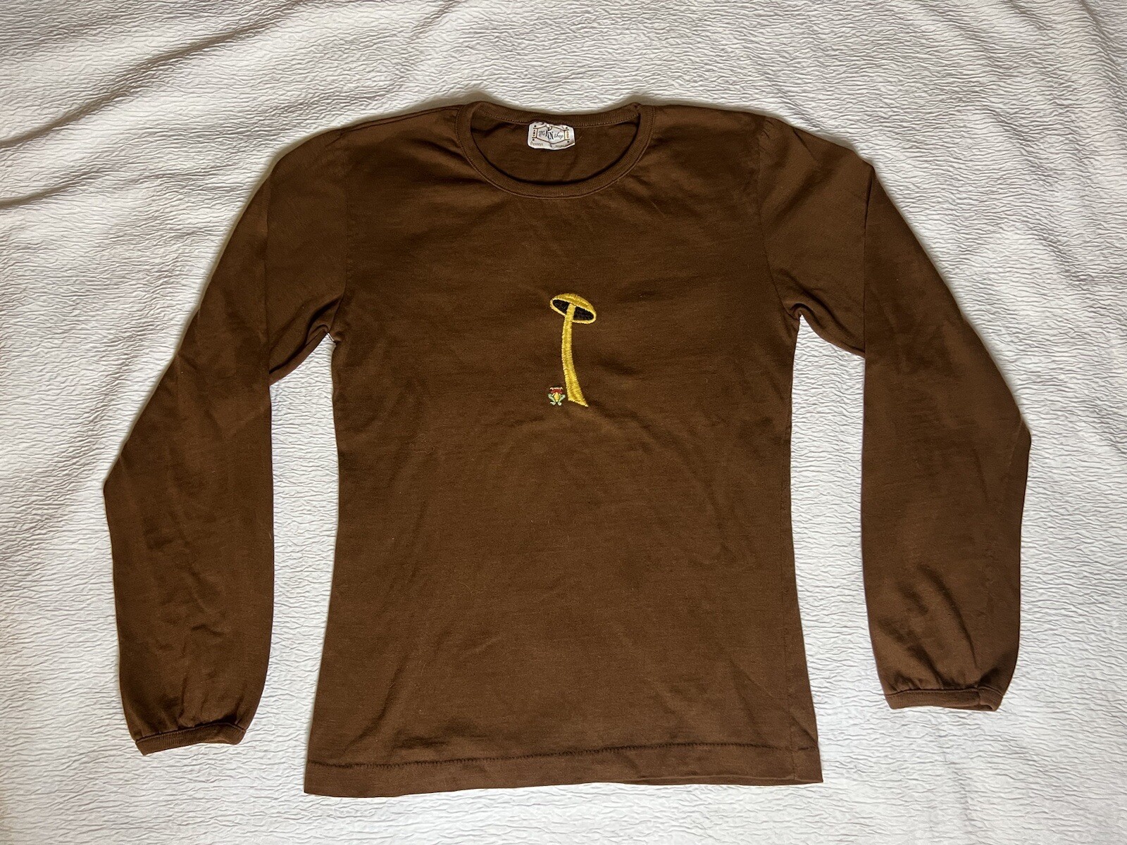 Vintage – The Inn Shop – Penneys – Womens Small Brown Mushroom LS Shirt