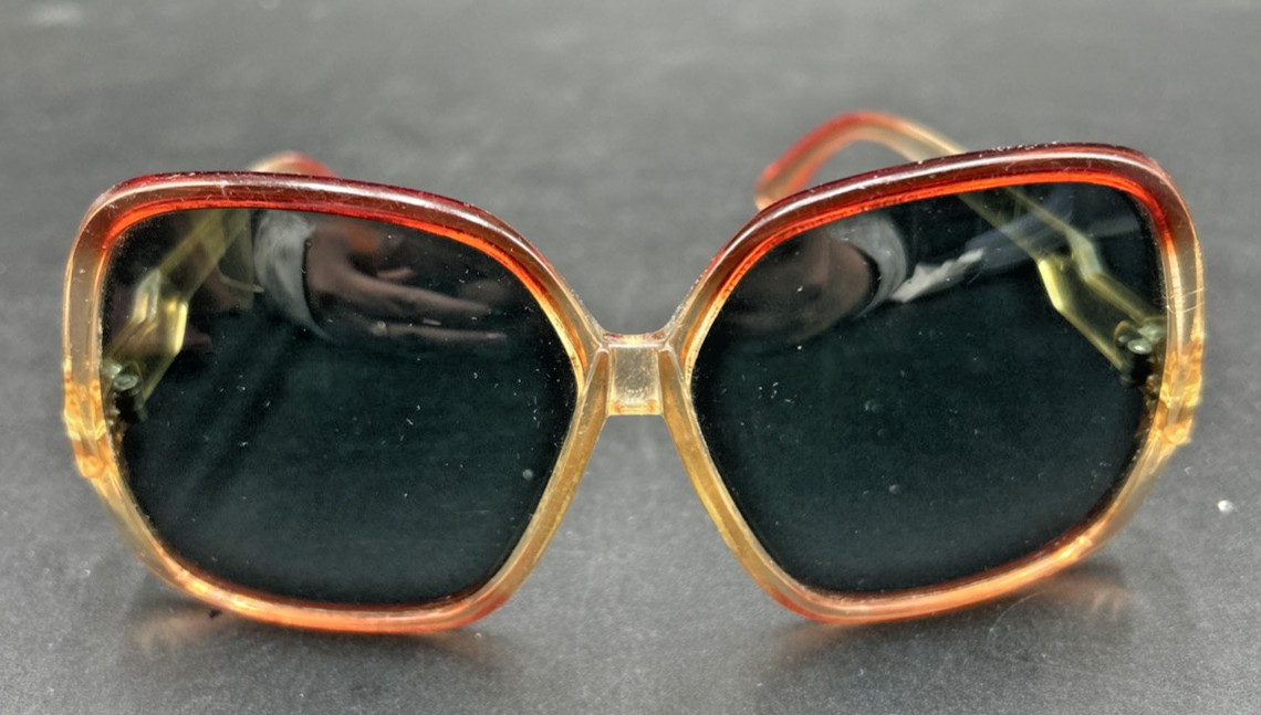 Vintage Foster Grant Italy 17818 Oversized Sunglasses Lucite Frames 1970’s