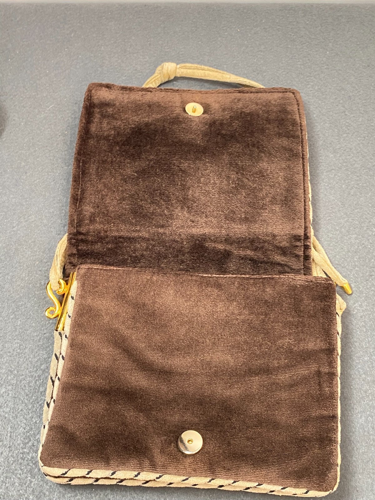 Coblentz Original Vintage Suede Purse Rope Design Shoulder Bag