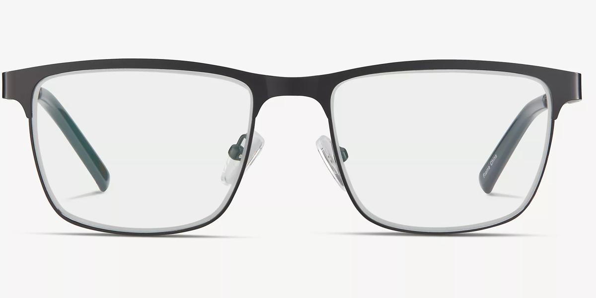 LEO-18-11 Eyeglass Frames Matt Black Rectangular 54-17-140