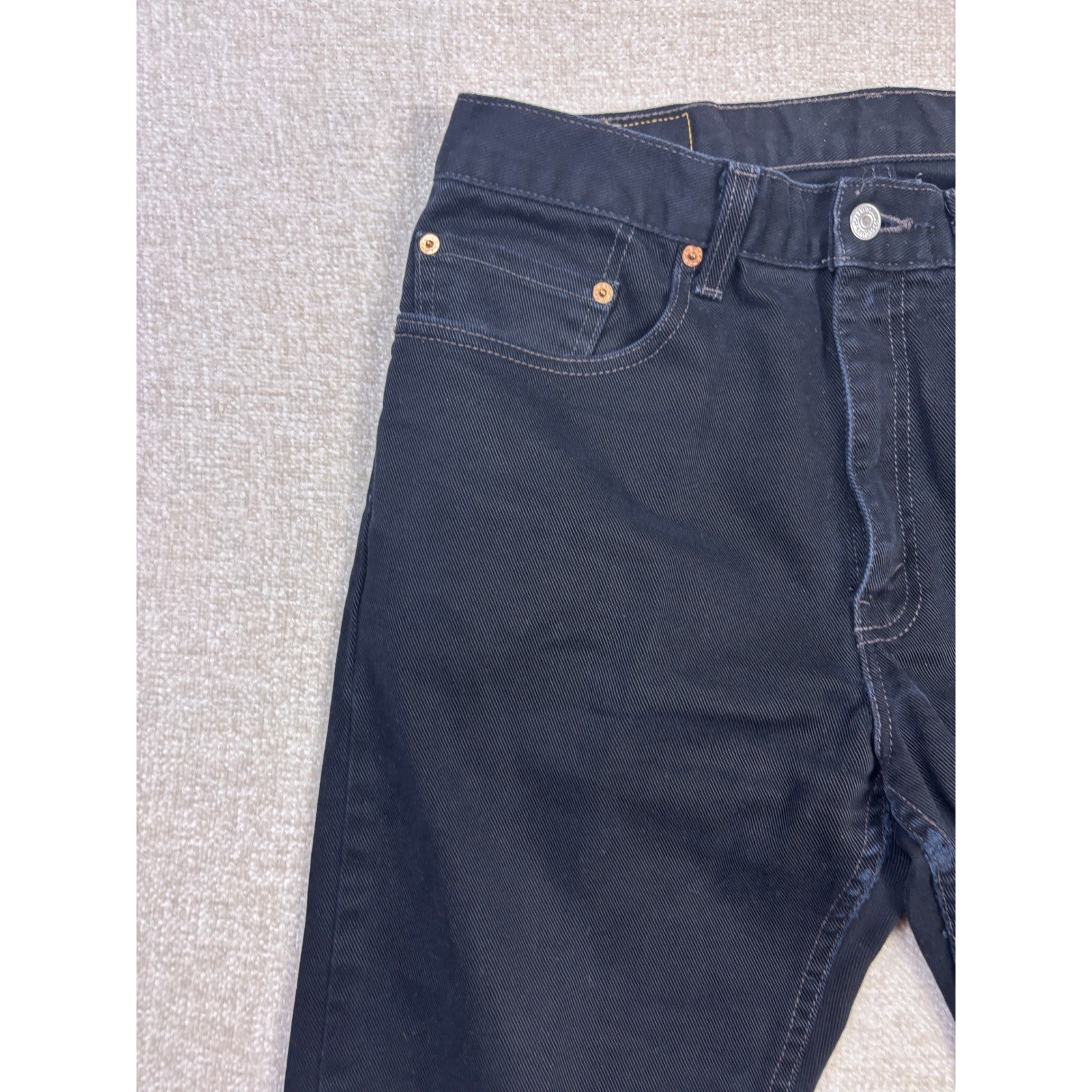 Vintage Levis 501 Black Denim Jeans Made in USA Straight Leg Mens 32×28