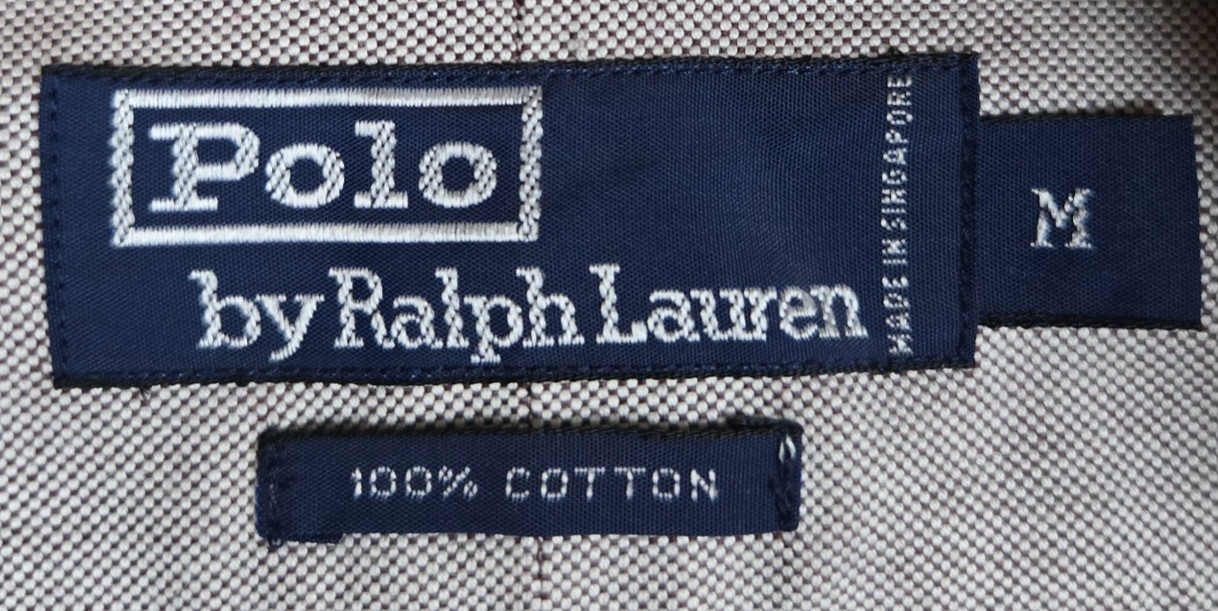 VTG POLO RALPH LAUREN Sz Medium Relaxed Thick Cotton Work Shirt Pockets Mens