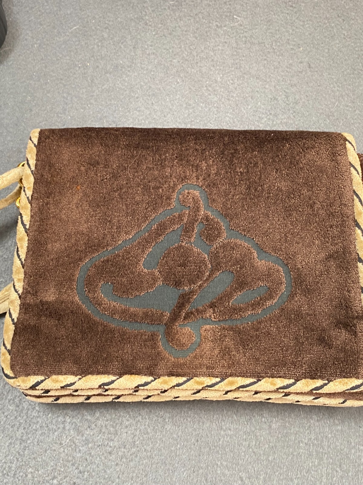 Coblentz Original Vintage Suede Purse Rope Design Shoulder Bag