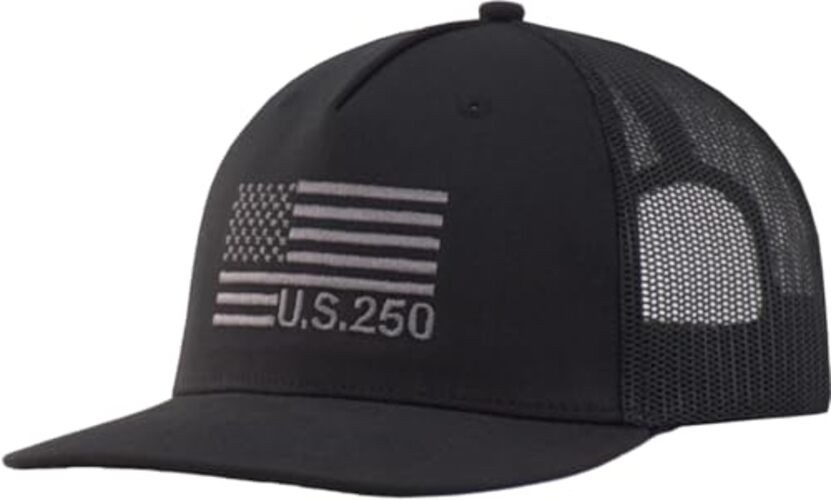 XL/XXL U.S. 250th Anniversary Flat Bill Trucker Hat, X-Large-XX-Large Black
