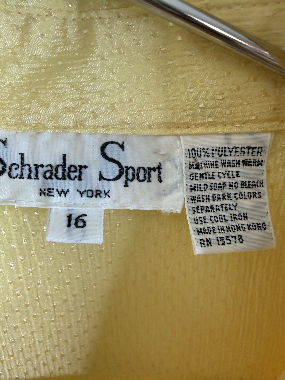 Schrader sport, yellow dot, 80’s vintage long sleeve, belted midi dress 16