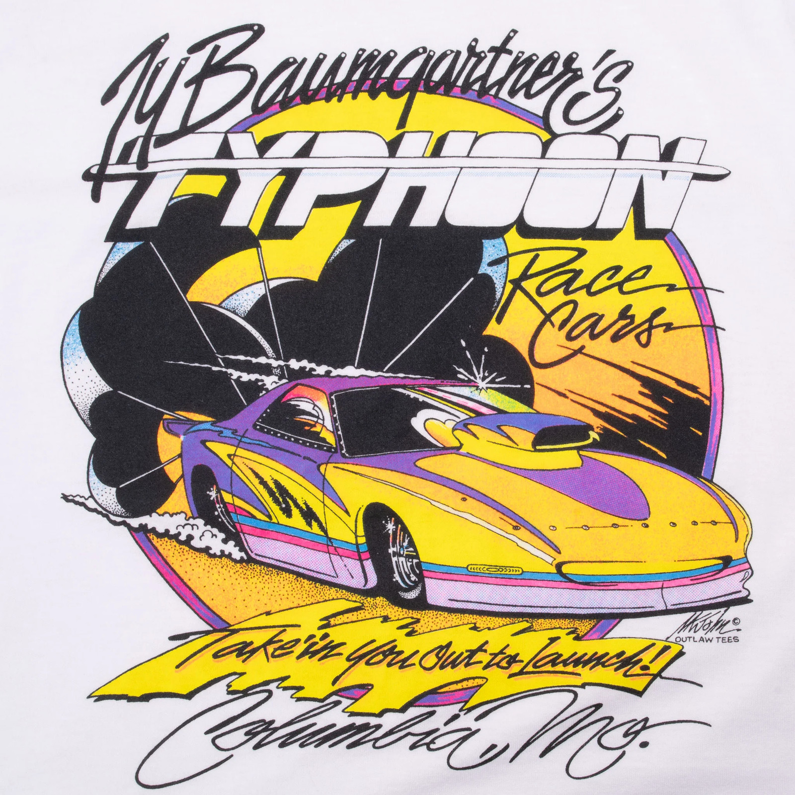 VINTAGE TY BAUMGARTNER’S RACING TEE SHIRT 1990S LARGE MADE IN USA