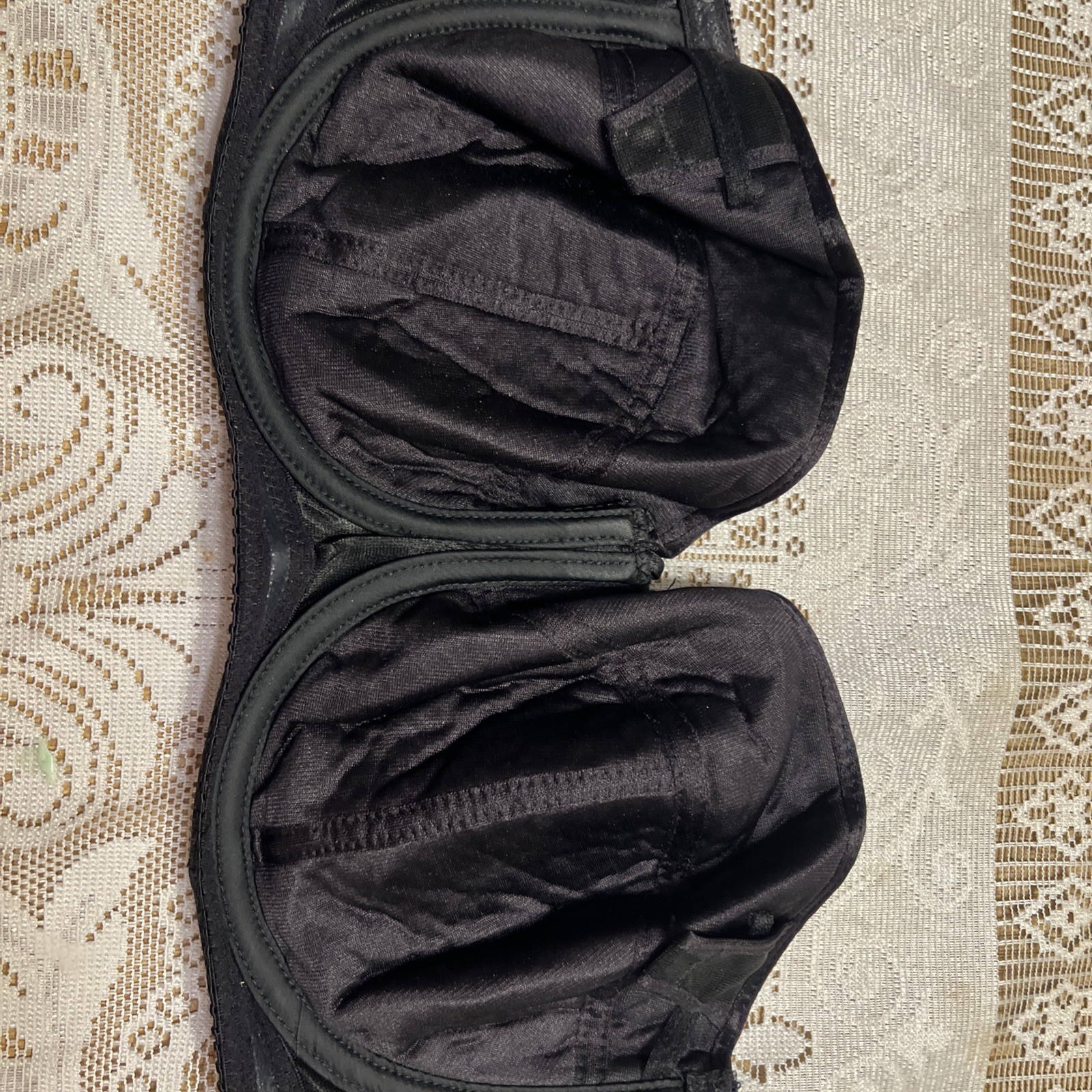 Vtg Bali Style: 3370 4 In 1 Strapless Bra Satin Padded Black 32DD No Straps