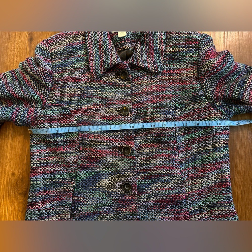 Vintage Appleseed’s Multicolor Women’s Button Up Tweed Blazer Jacket