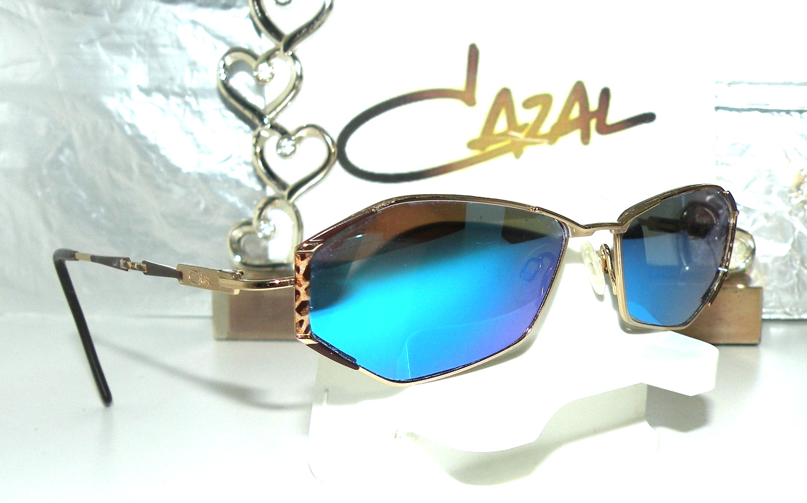 VTG 90s CAZAL MOD 472 COL 443 LUXURIOUS POLARIZED SUNGLASSES FRAMES BOX 96 TF CT
