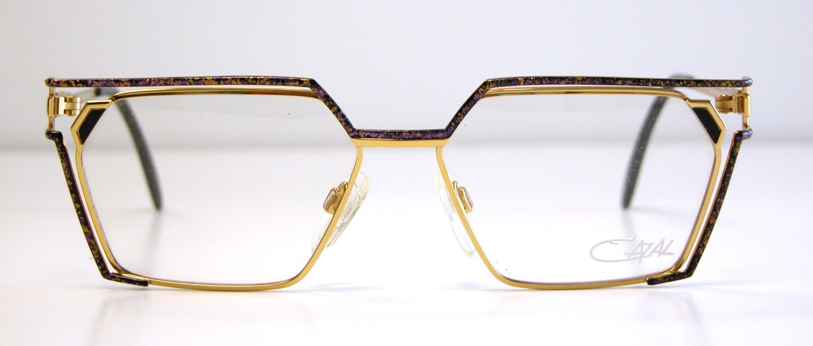 Cazal Vintage Eyeglasses – NOS – Model 250-Col. 403 -Gold & Marble Purple