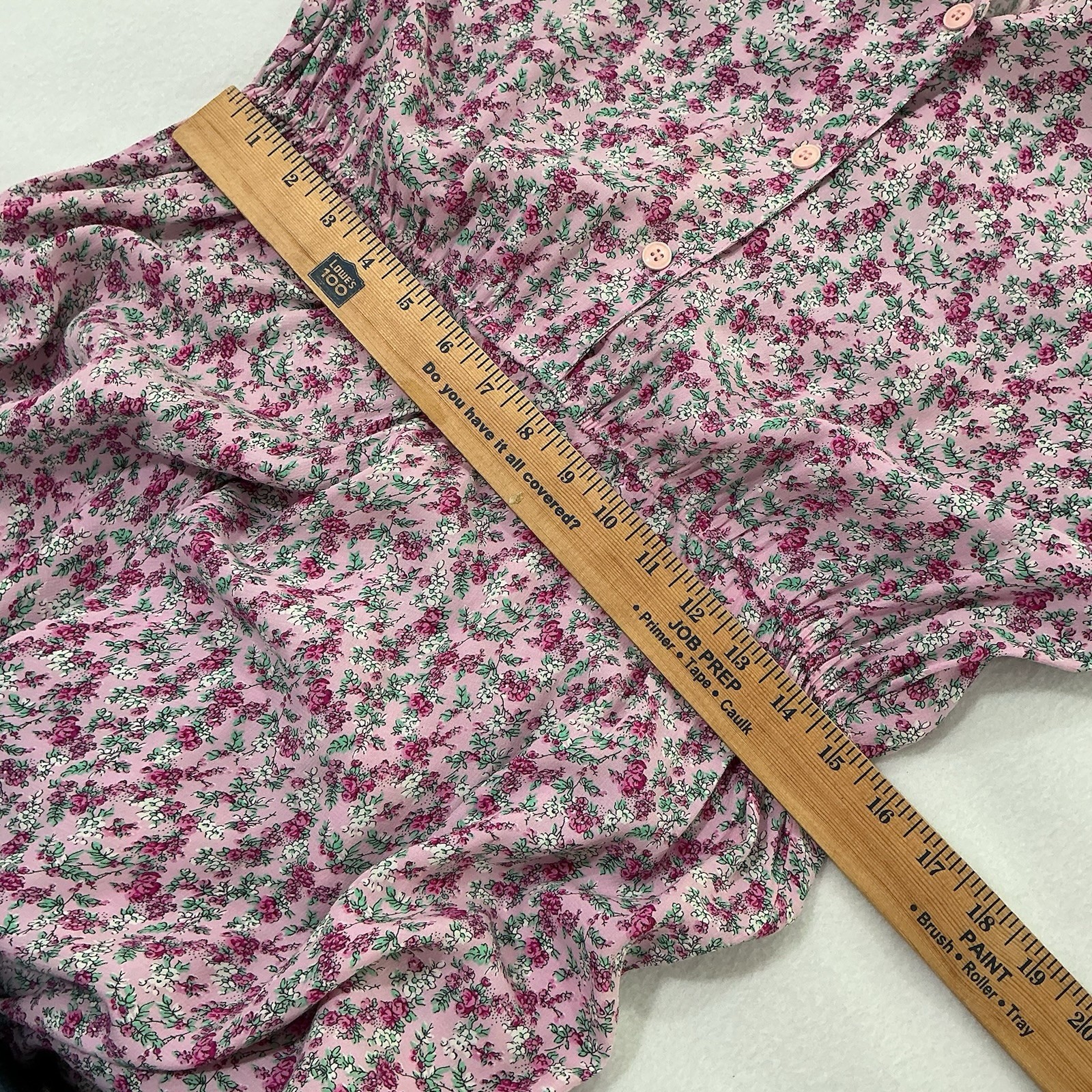 Karin Stevens Floral A-Line Dress 12 Cottagecore Vintage 90s Mom Union Made USA