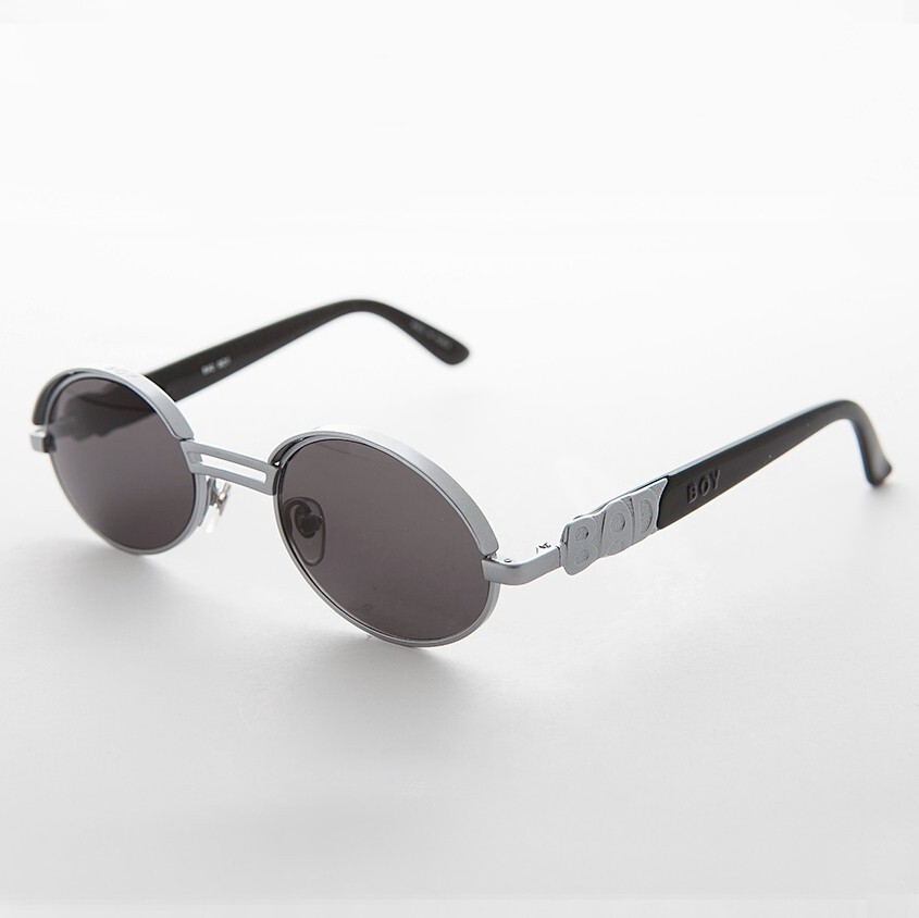 Oval Silver Bad Boy Brand Vintage Sunglass Silver – Tommy