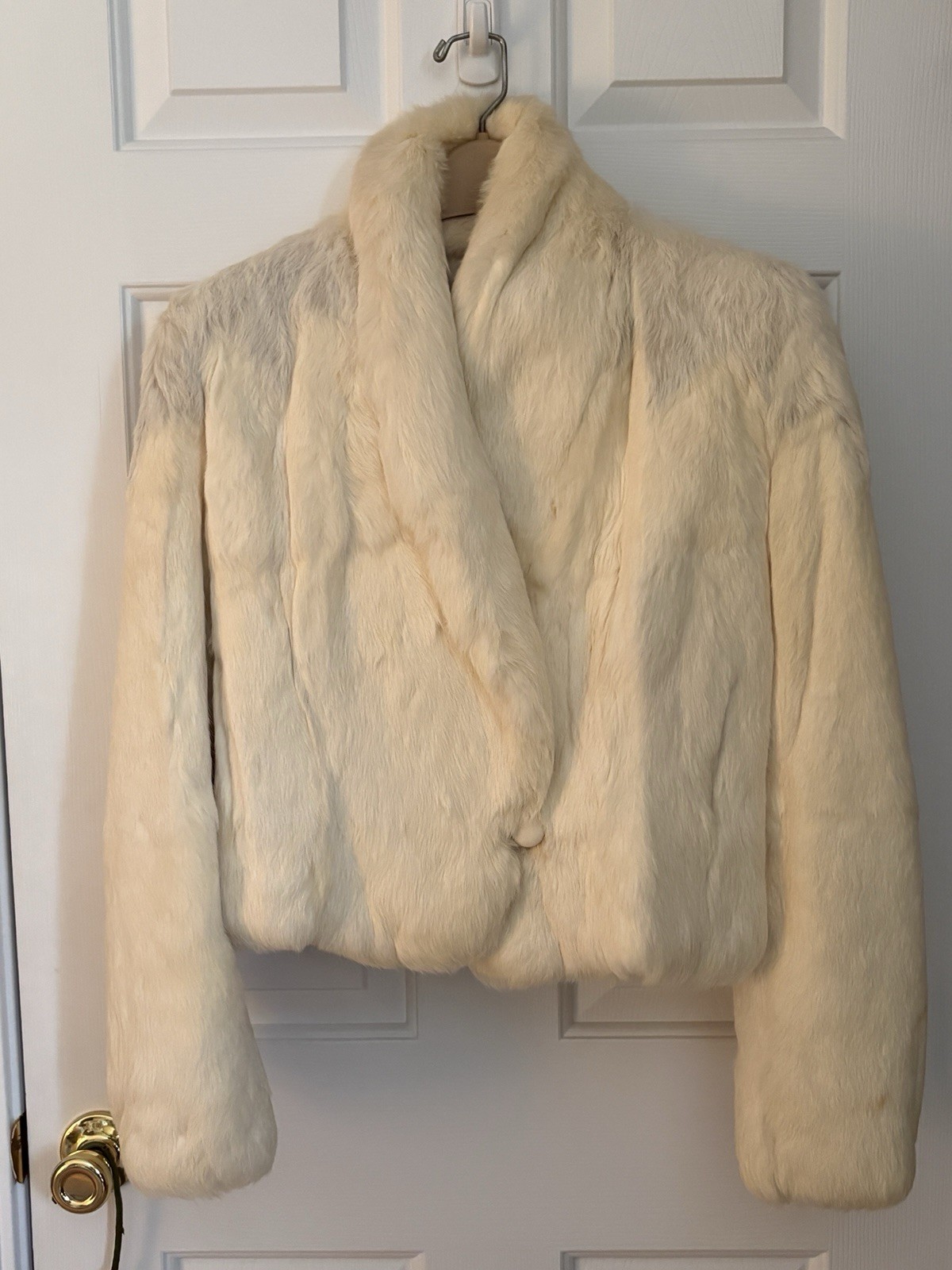 Vintage 1980s Berman’s White Rabbit Fur Coat