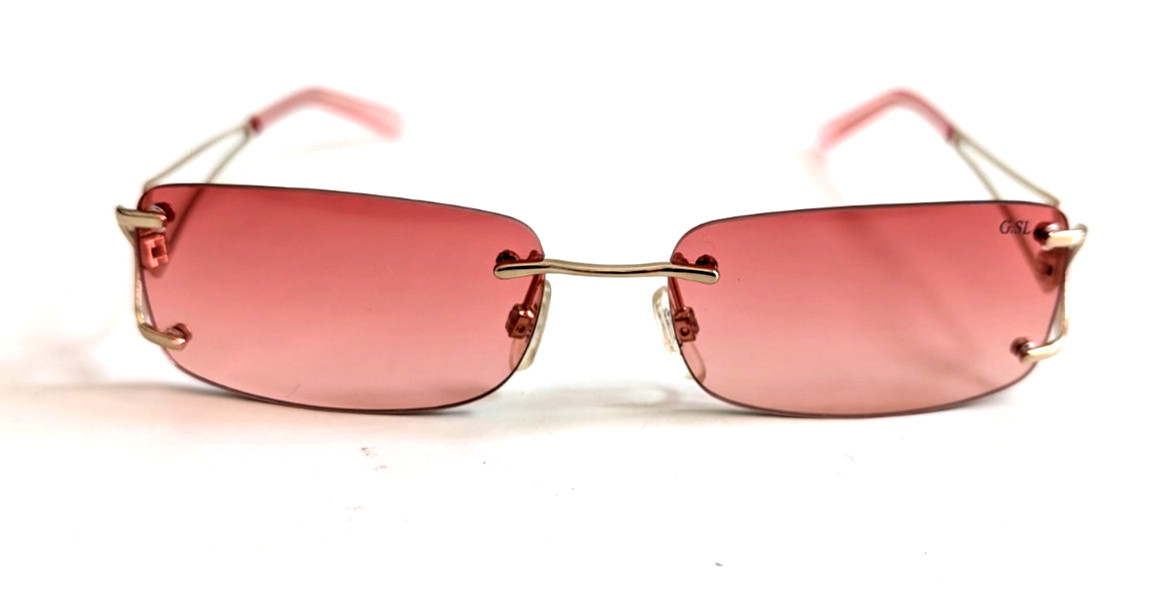NWT Vintage 90’s Lady Fashion Rectangle Rimless Sunglasses (S. Gold)