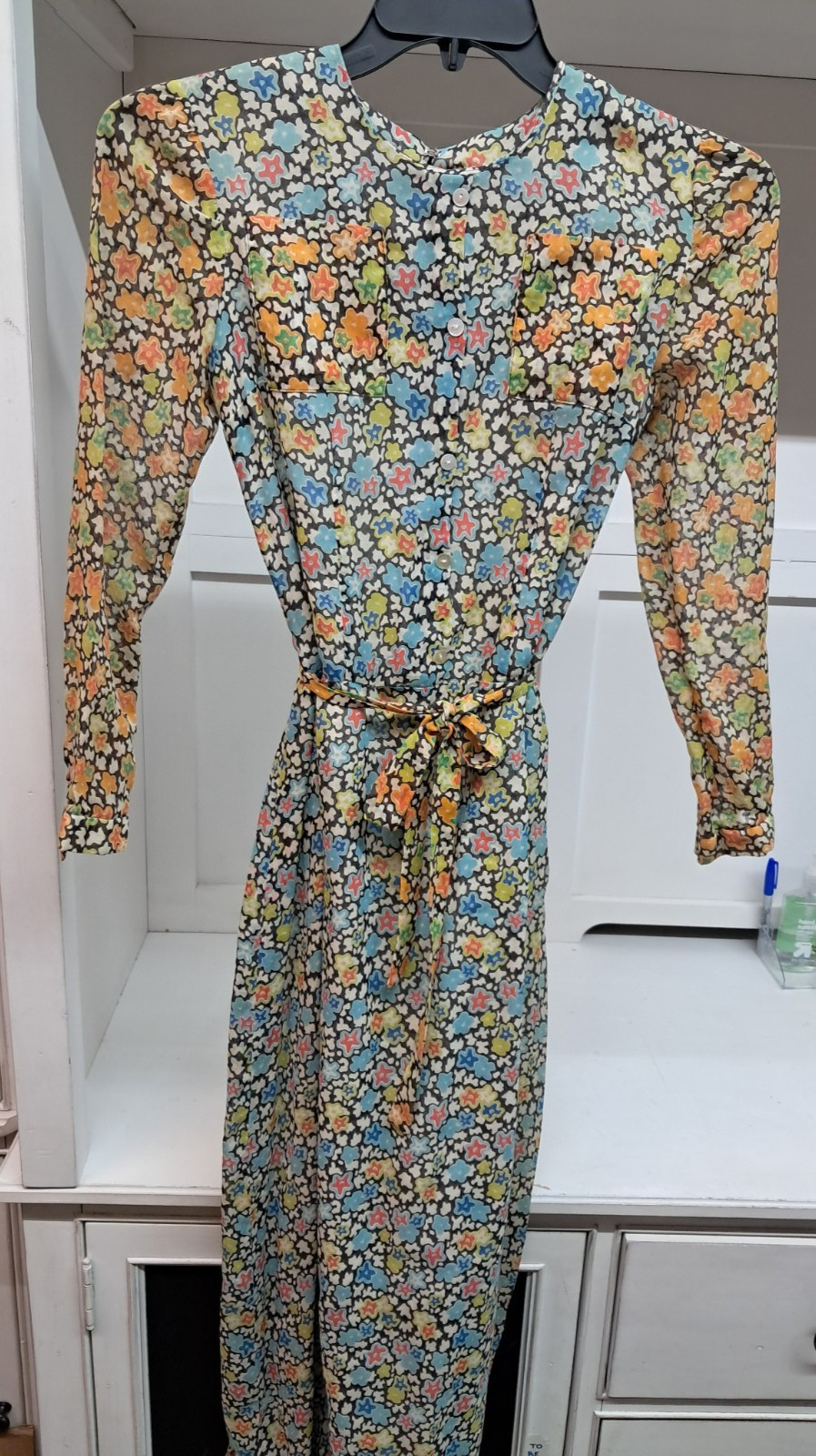 Vintage John Meyer Of Norwich Lined longsleeve Maxi Dress Size 12