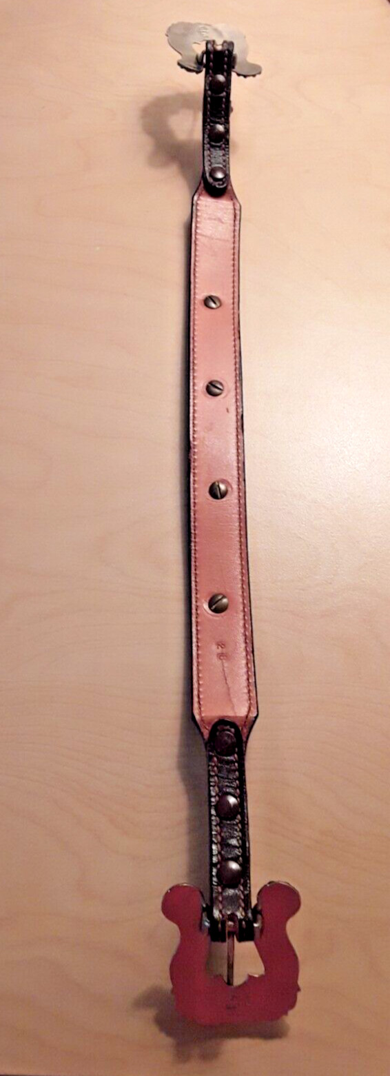 VTGWestern leather belt~Sterling Silver Double Buckle 1.5″ x 24-34″ VOGT Conchos