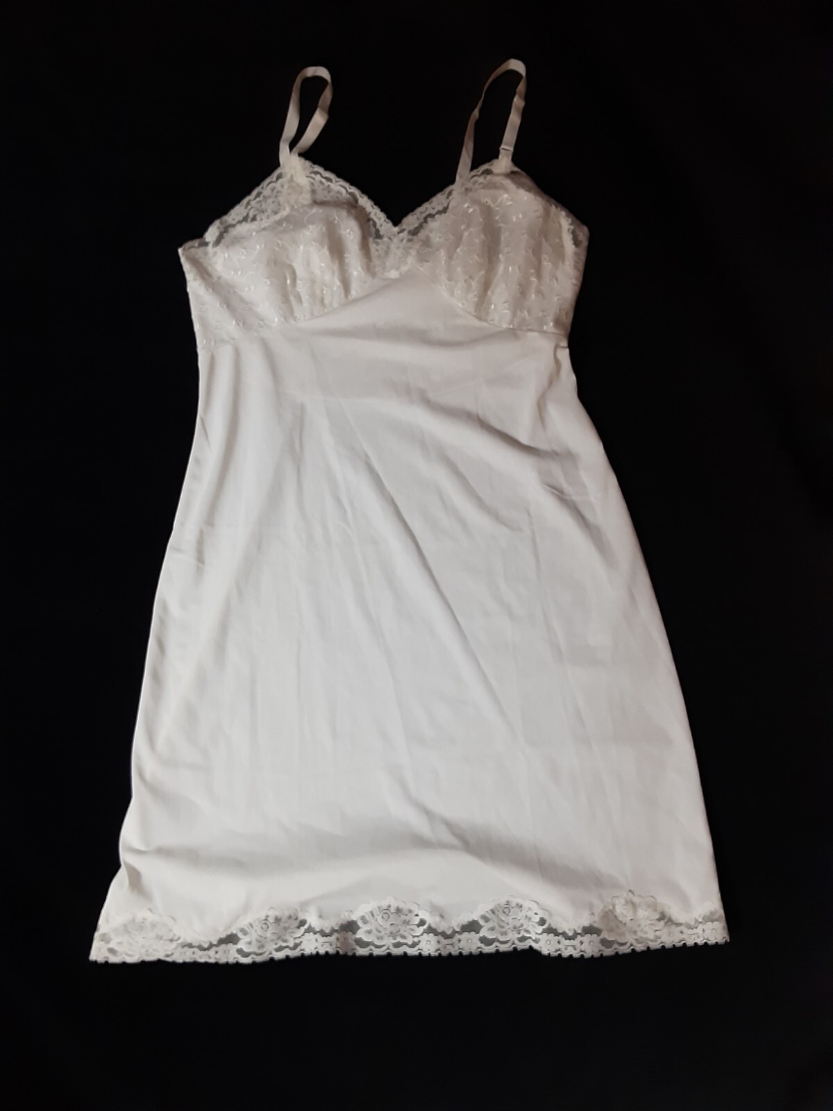 Vintage Top Form Nylon Full Slip Lingerie Slip Dress Size 38 Average