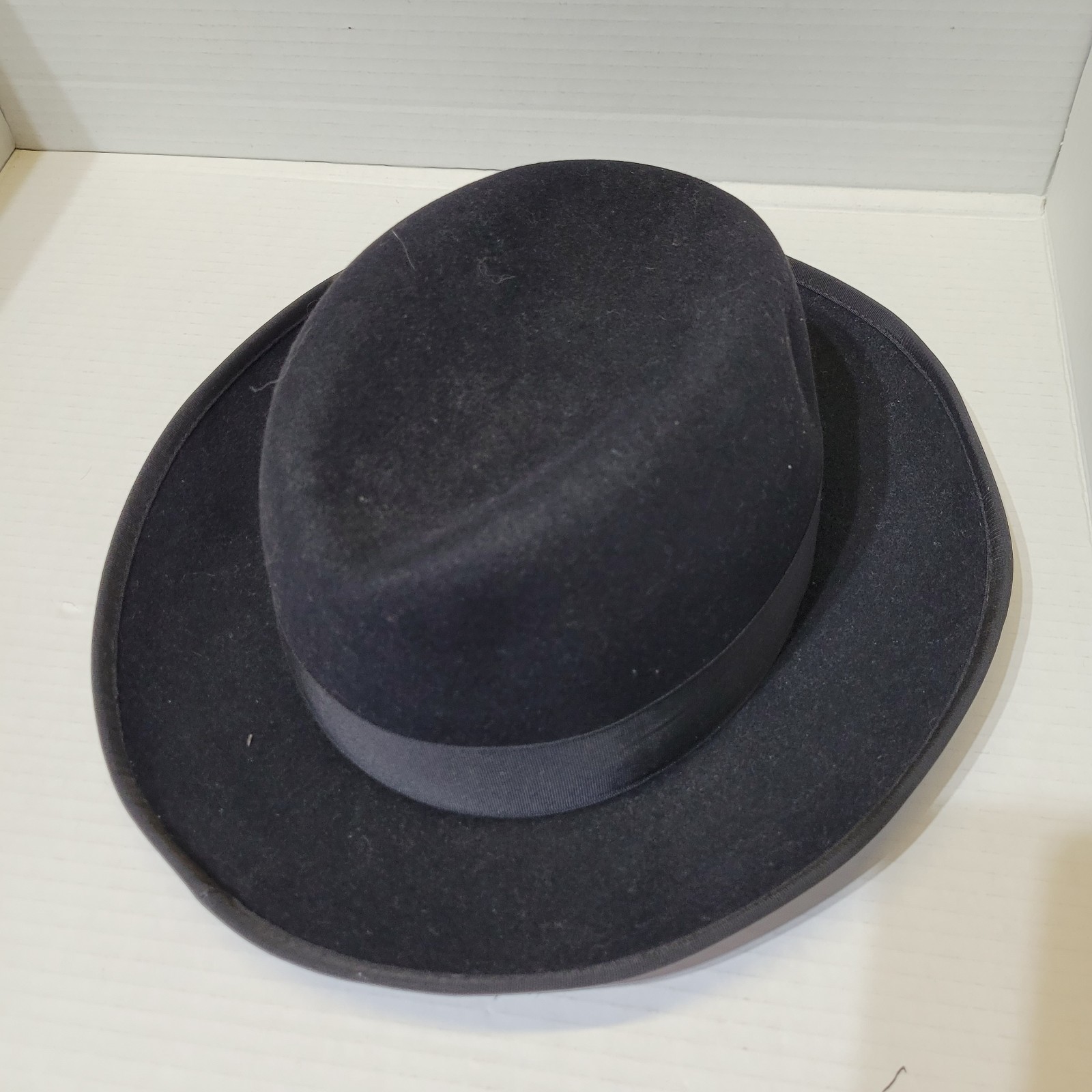 Huckel Villavacencio Fedora Hat Black Fur Felt Medium Vintage Men’s EUC