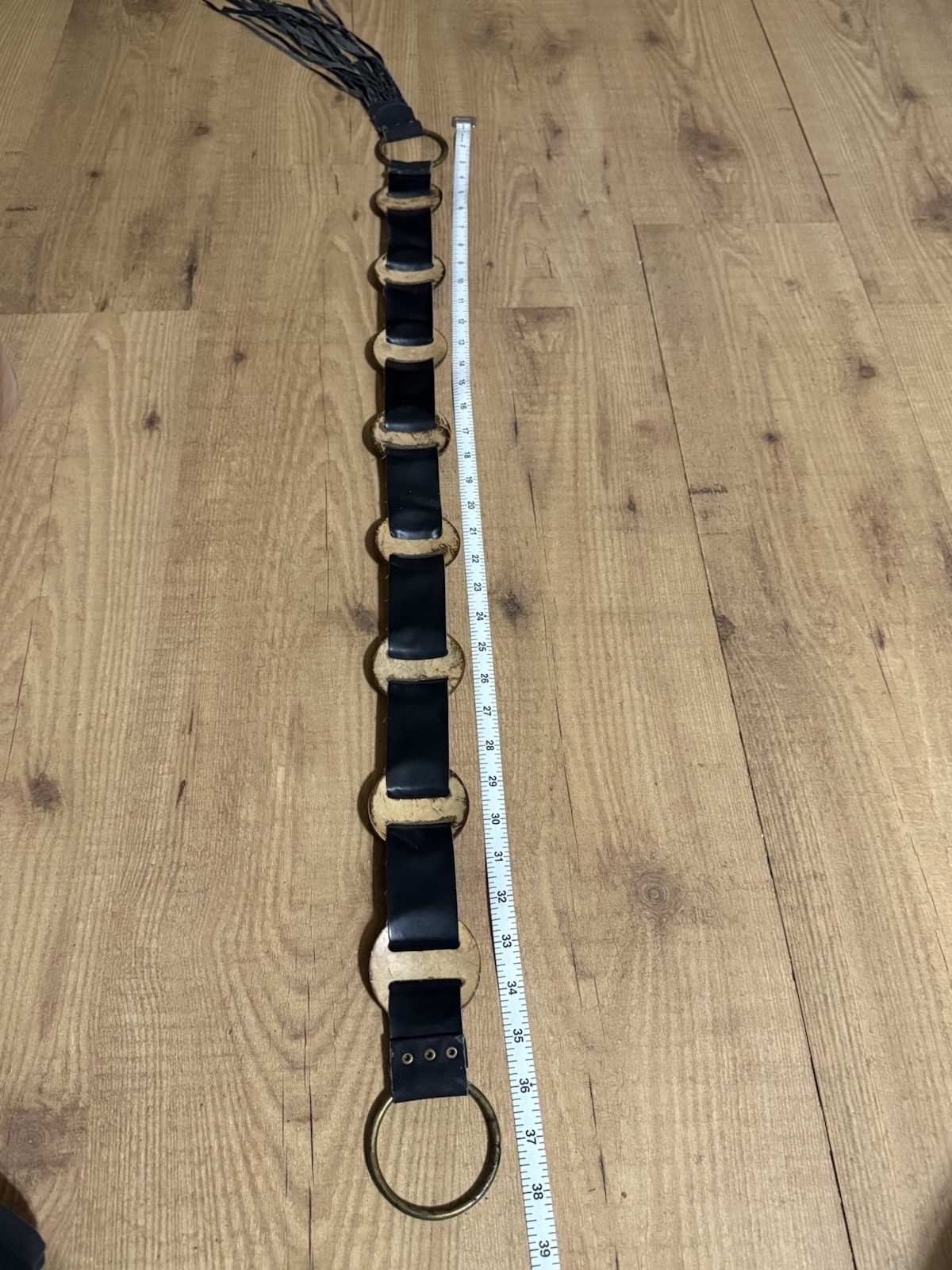 Vintage Leather And Metal Belt