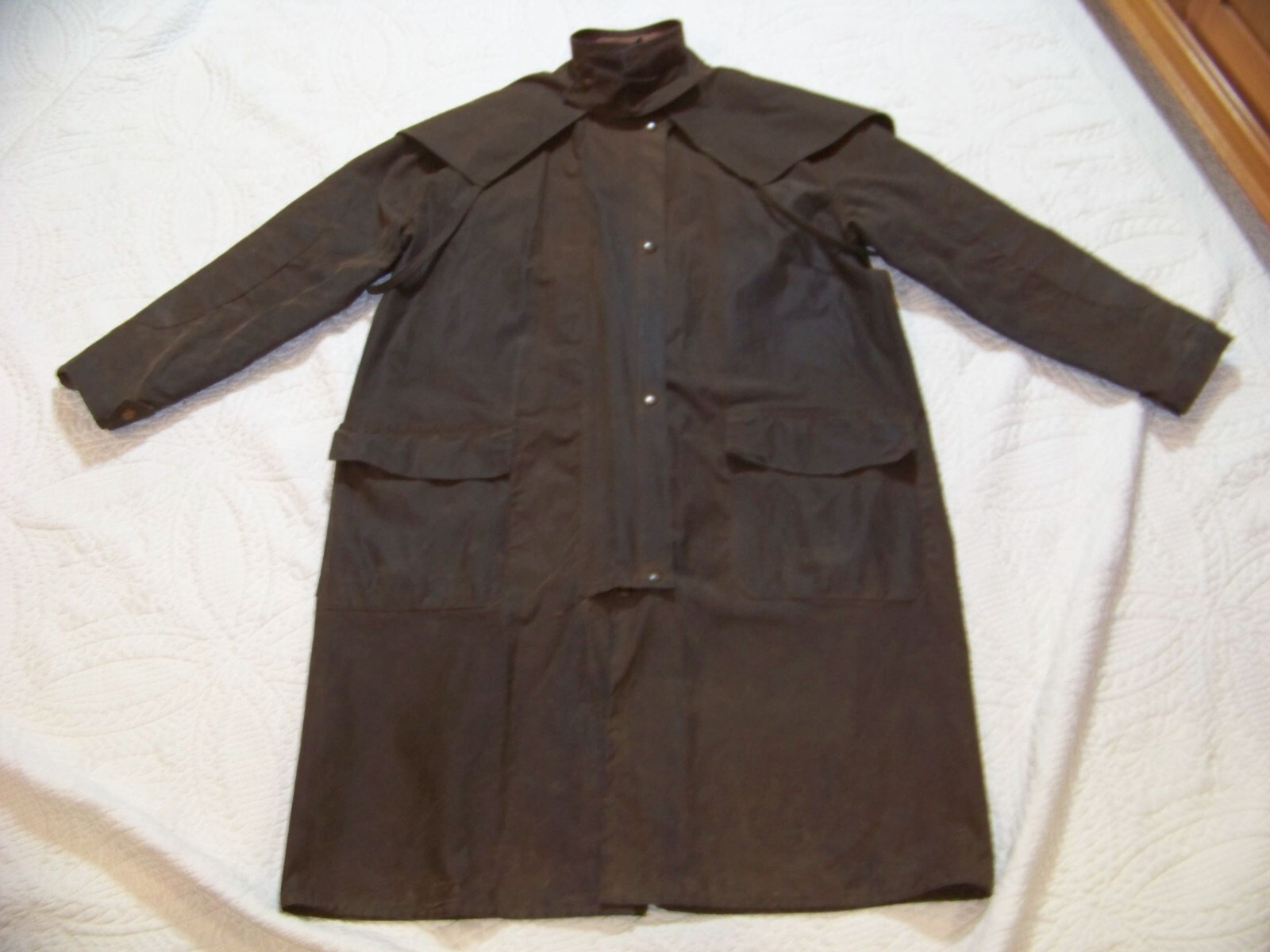 Vintage Back-A-Bourke Australia Oilskins Duster Jacket – L (see measurements)