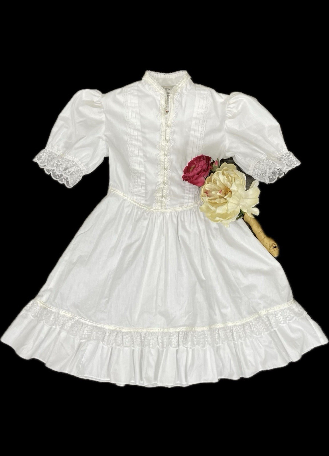 Vintage Girl’s White Gunne Sax Dress – Size 8 – Easter/Communion Dress