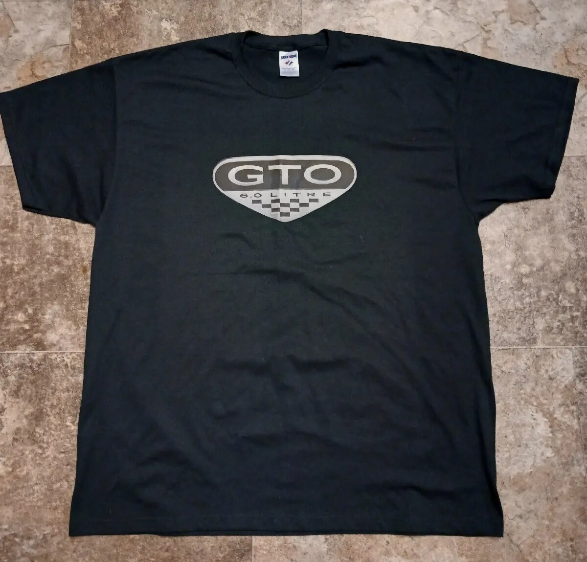 Y2K Vintage Pontiac GTO 6.0 Litre Car Auto Black T-Shirt Size 2XL 24″ x 31″ EUC