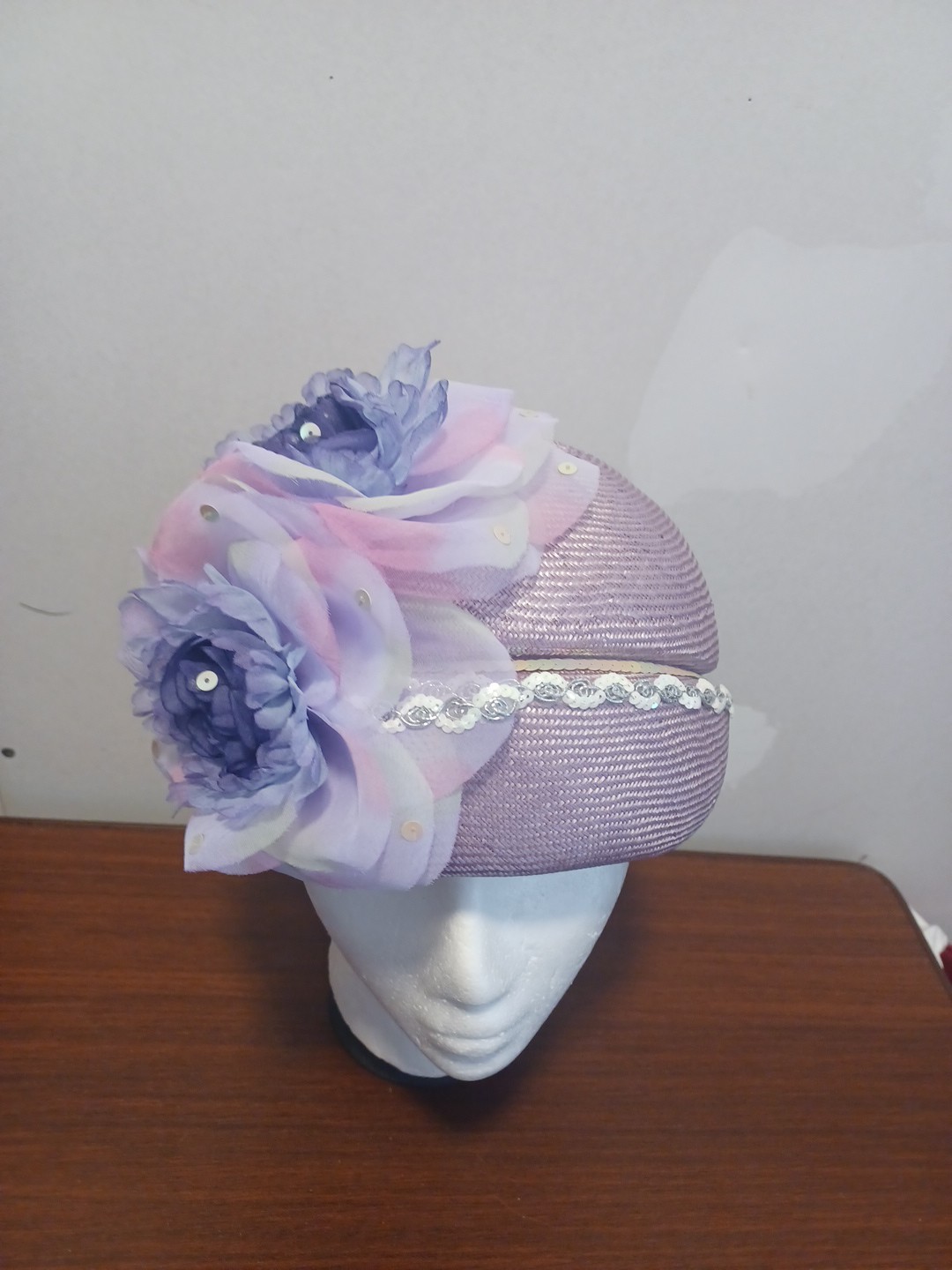 Vintage 1980s 1990s Mr. John Classic Purple Blue Turned Under Brim Hat