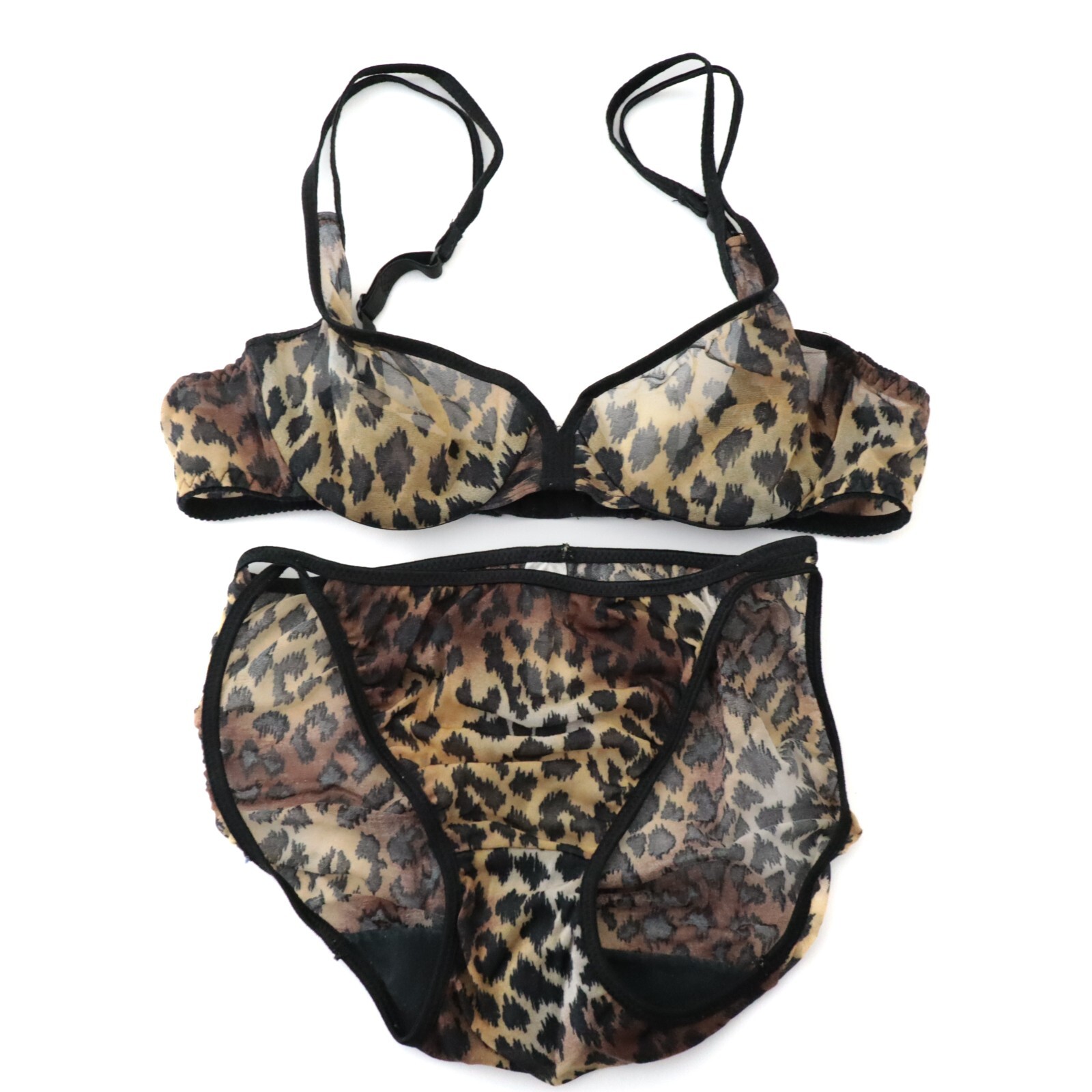 VTG 90s Victoria’s Secret Silky Sheer String Bikini Panty Bra Lot Set SMALL 32B
