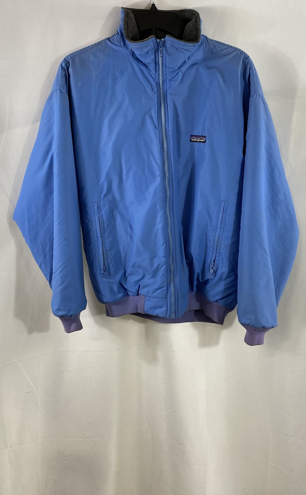 Vintage 90s Patagonia Women’s Blue Shelled Synchilla Fleece Lined Jacket Sz 12