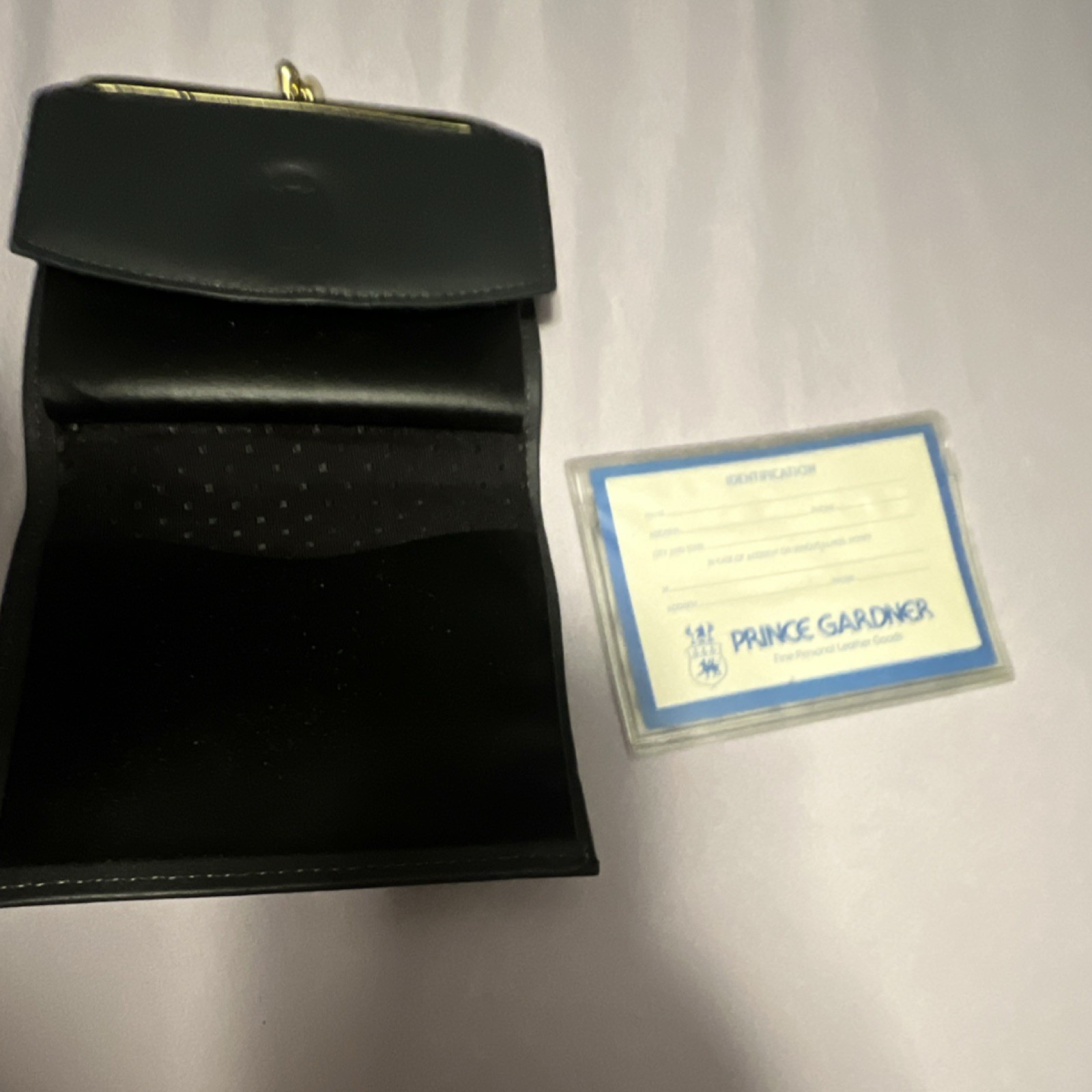 Prince Gardner Full Grain Cowhide charcoal Vintage Wallet