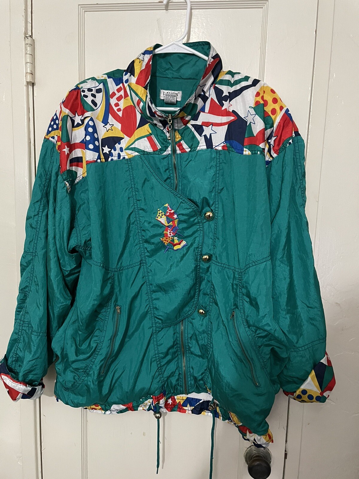 Lavon Cheerful Corp L Vintage Track Suit Nylon Windbreaker Jacket Pant