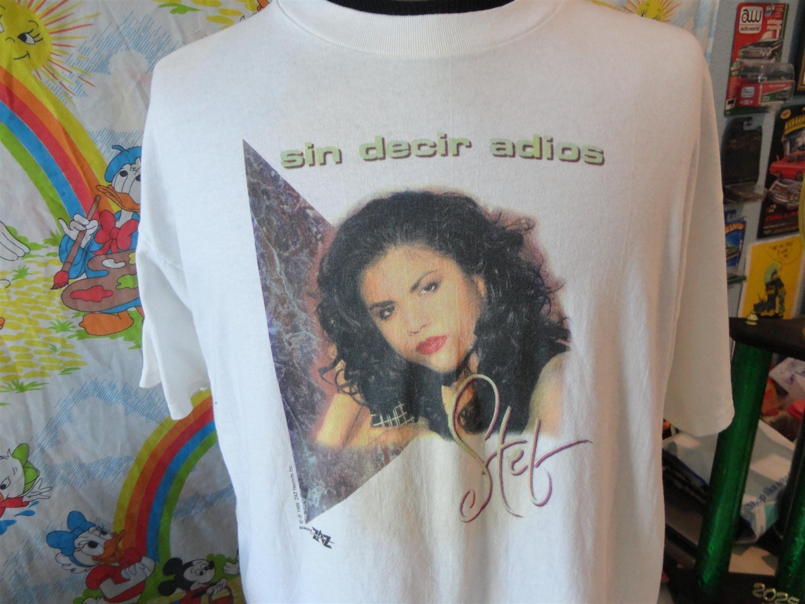 Vintage 90s Stef Sin Decir Adios ZAZ Records RARE Tejano T Shirt XL