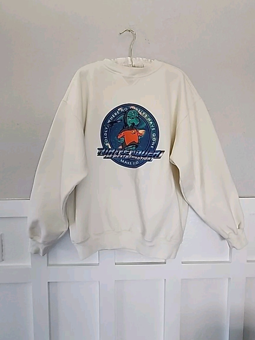 VINTAGE BAC PREMIER UNISEX SWEATSHIRT Ivory Color Size Large Used