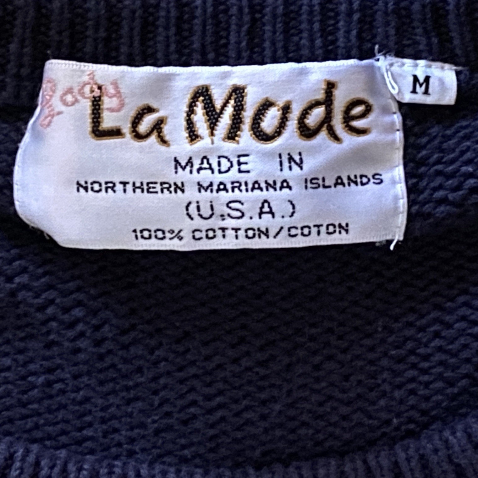 Vintage Y2K 90s La Mode Womans Knit Sweater Multicolor Stripe Size Med USA Made